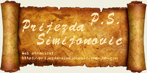 Prijezda Simijonović vizit kartica